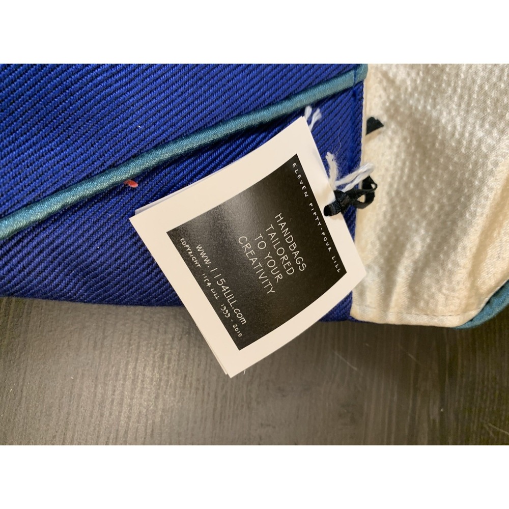 1154 Lill Studio Blue Cotton Fabric Clutch Jewelry Holder- 10" x 6" NWT - Picture 5 of 9